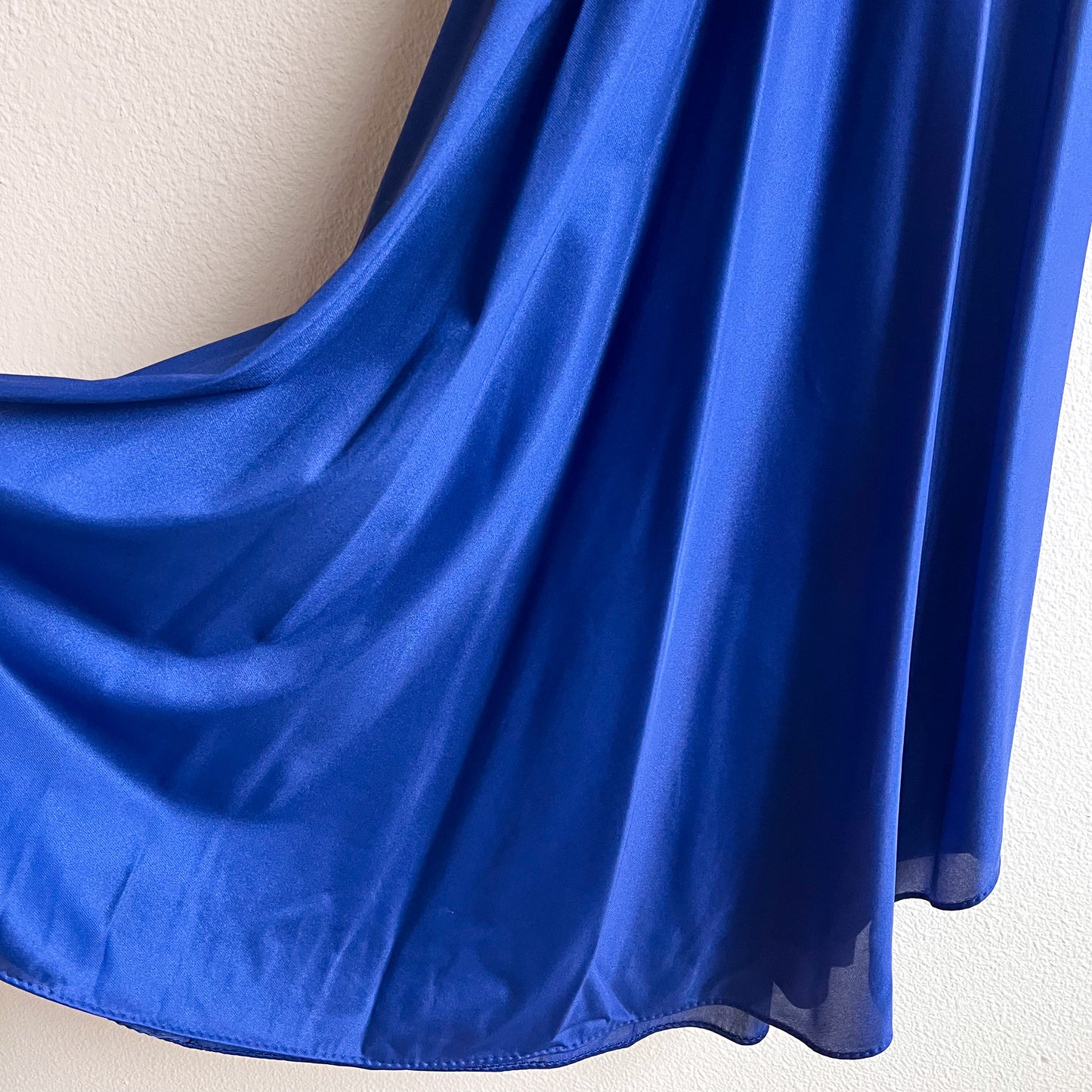 1990s Midnight Blue Nightgown With Slit (S/M)