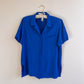 1990s Cobalt Blue Textured Button Down (S/M)