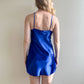 1990s Cobalt Blue Slip With Lace (M/L)