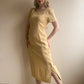 1990s Maggy London Cream Buttoned Midi Dress (M/L)