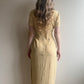 1990s Maggy London Cream Buttoned Midi Dress (M/L)