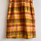 1990s-Does-1950s Autumnal Plaid Buttoned Dress (XS/S)