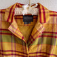 1990s-Does-1950s Autumnal Plaid Buttoned Dress (XS/S)