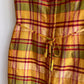 1990s-Does-1950s Autumnal Plaid Buttoned Dress (XS/S)