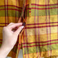 1990s-Does-1950s Autumnal Plaid Buttoned Dress (XS/S)