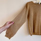 1990s Metallic Gold Long Sleeve Sweater (S/M)