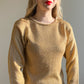 1990s Metallic Gold Long Sleeve Sweater (S/M)
