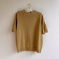 1990s Gold Rib Knit Short Sleeve Sweater (L/XL)