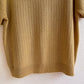 1990s Gold Rib Knit Short Sleeve Sweater (L/XL)
