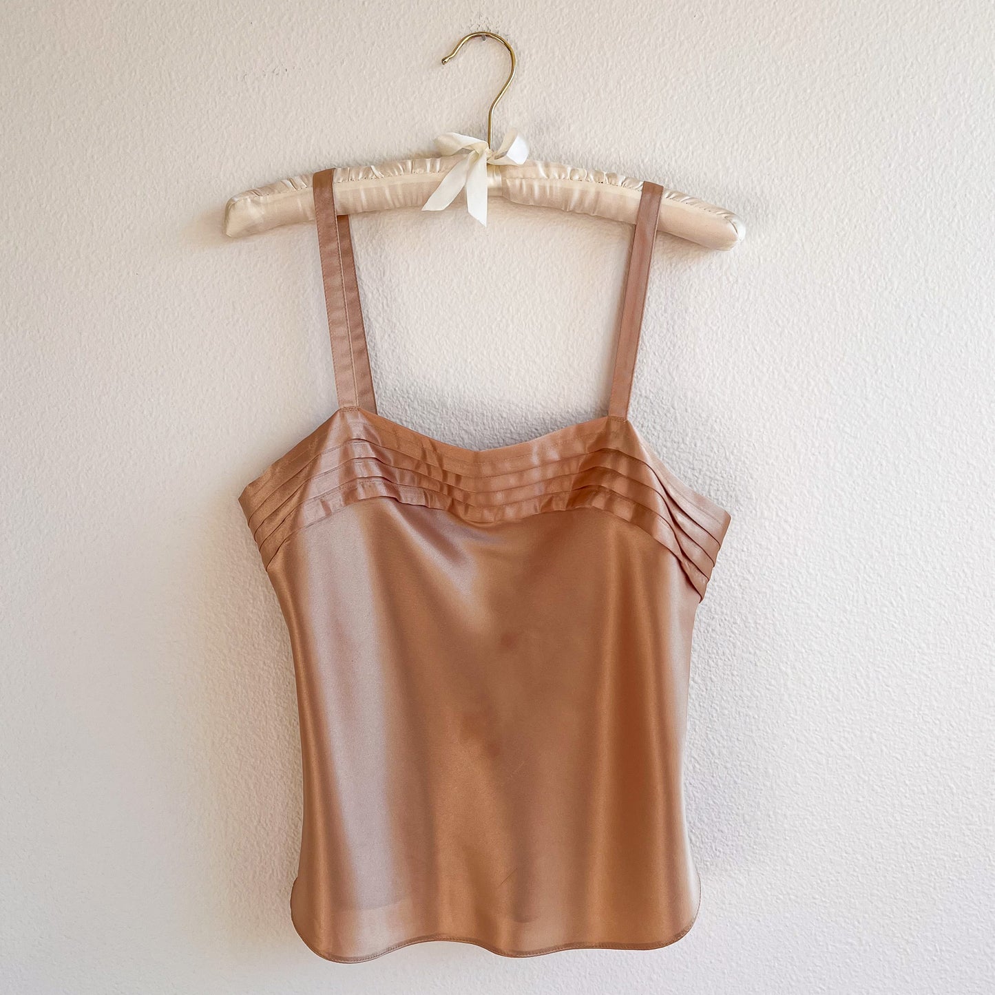 1990s Silky Gold Pleated Cami (M)