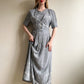 1990s Houndstooth Midi Dress With Faux Vest (L)