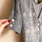 1990s Houndstooth Midi Dress With Faux Vest (L)