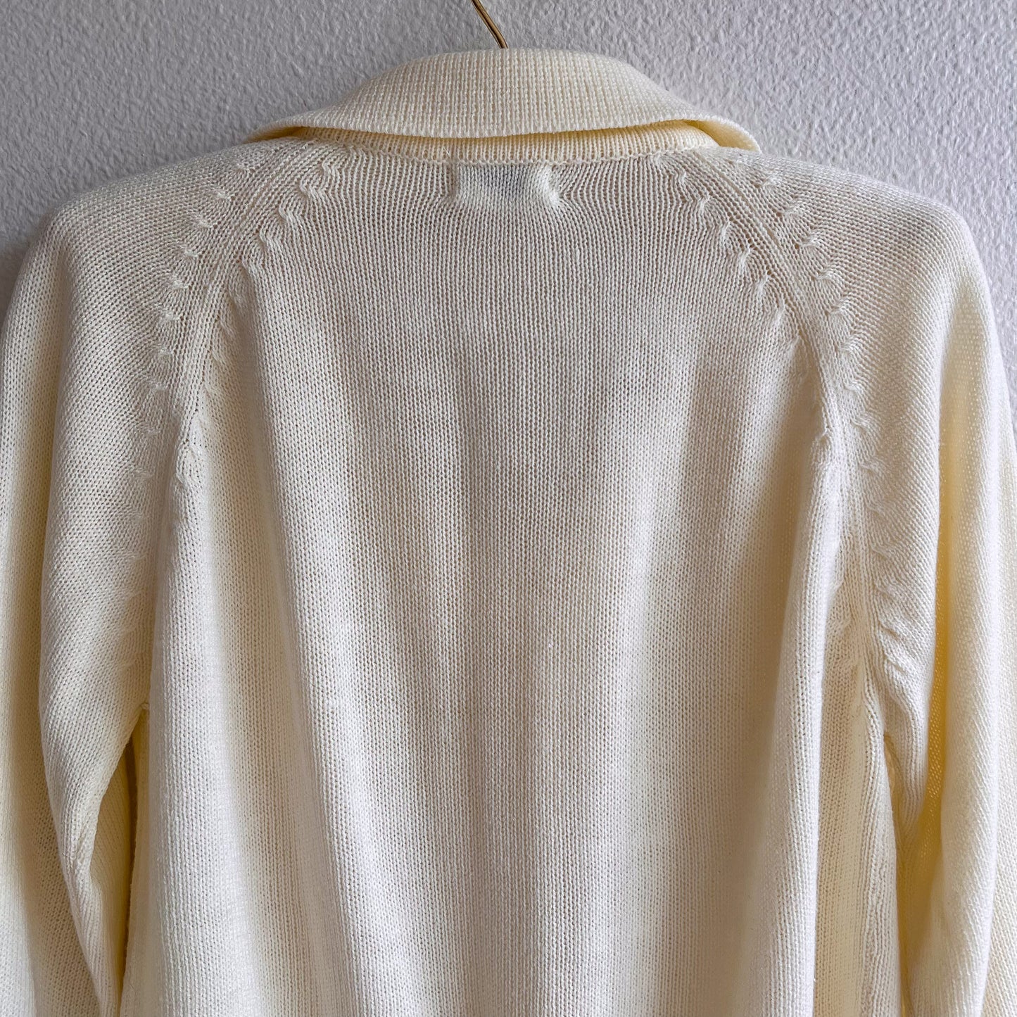 1990s Ivory Collared Button Down Cardigan (M/L)