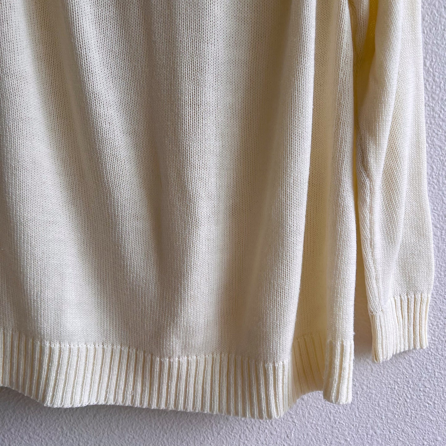 1990s Ivory Collared Button Down Cardigan (M/L)