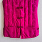 1990s Magenta Silk Jacquard Puffer Vest (S/M)