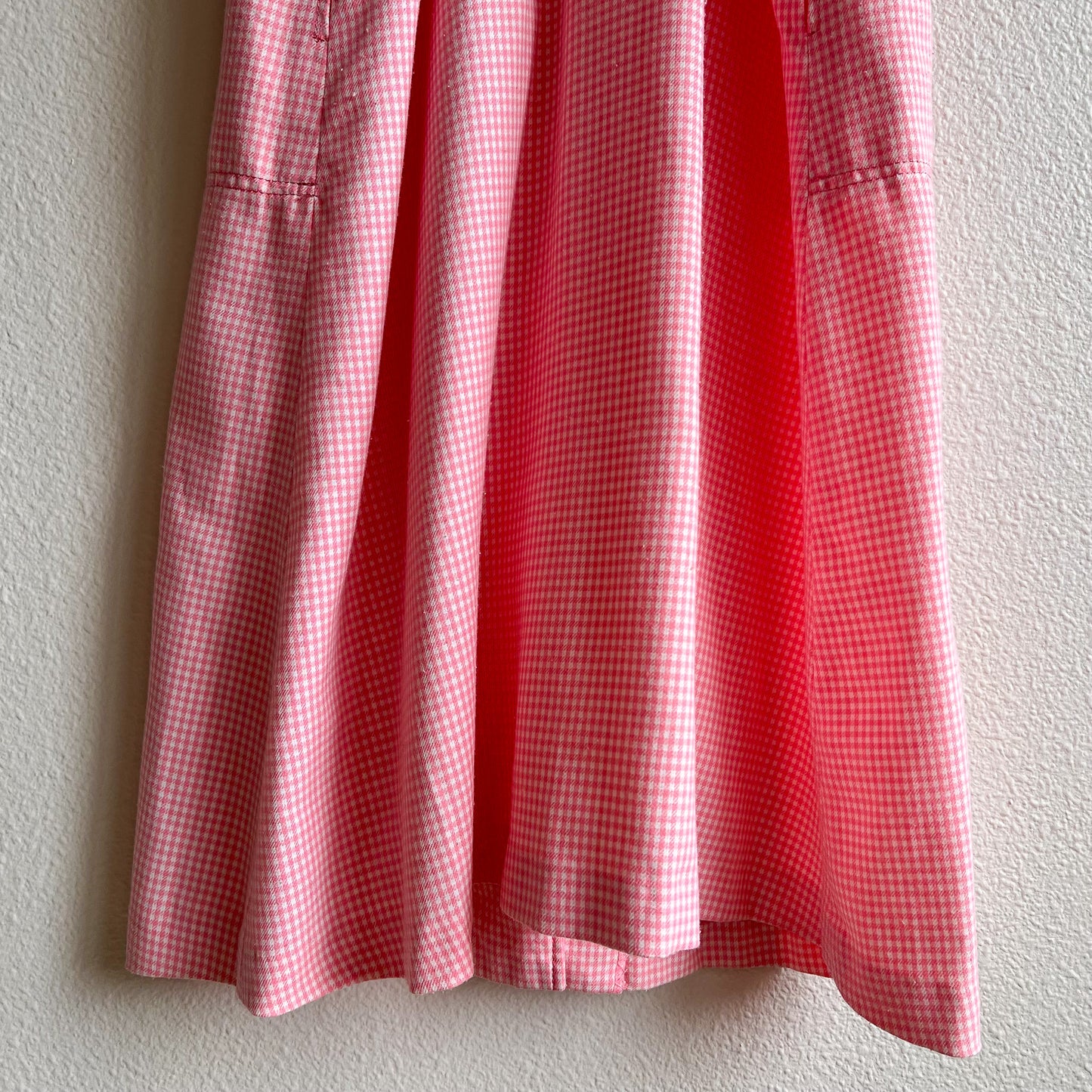 Adorable 1990s Pink Gingham Overall Dress (XS/S)