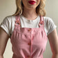 Adorable 1990s Pink Gingham Overall Dress (XS/S)