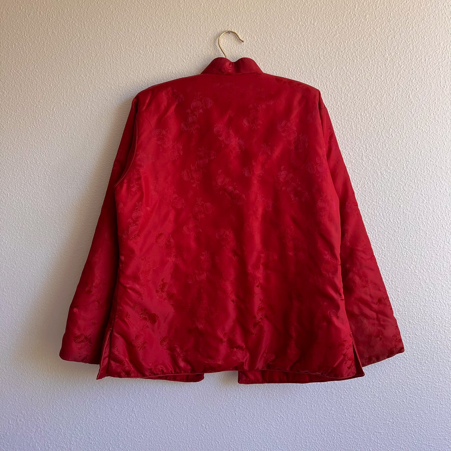 1990s Pomegranate Red Silk Jacket (M/L)