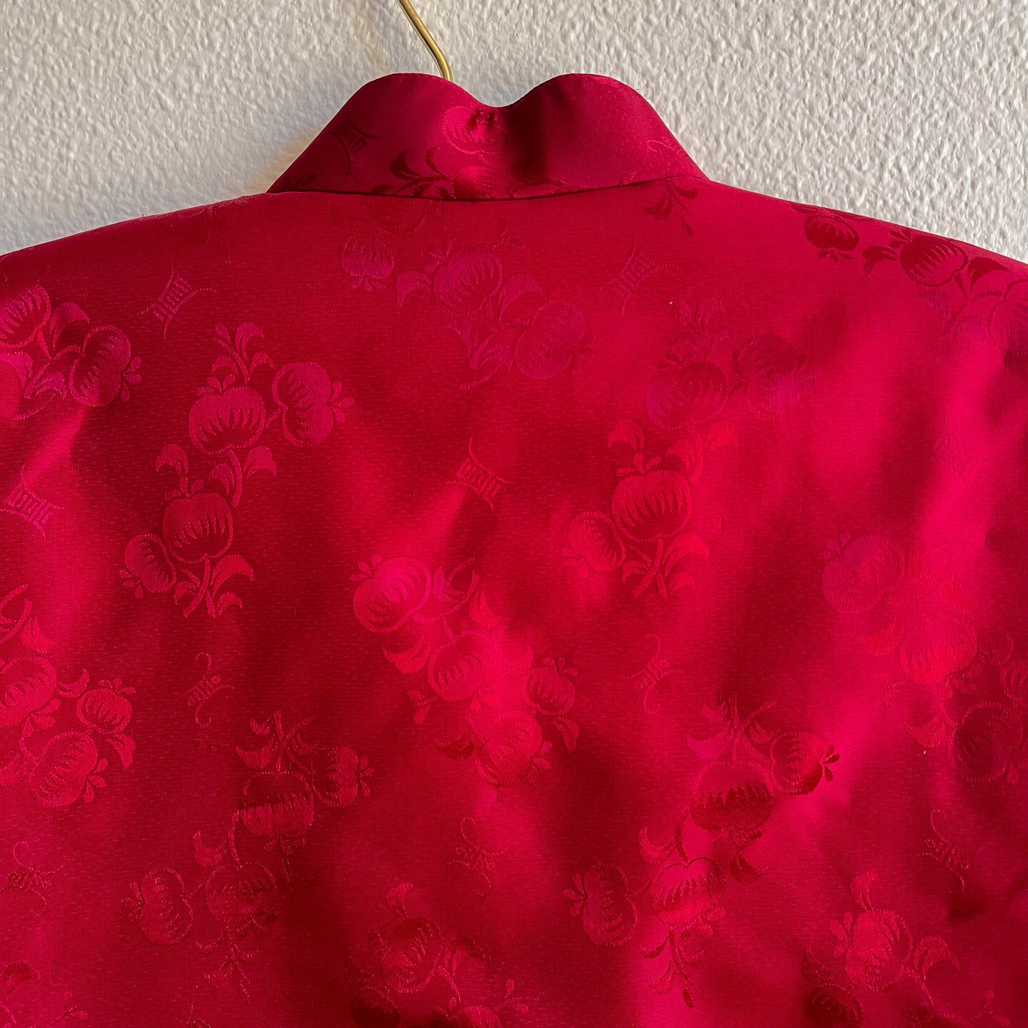 1990s Pomegranate Red Silk Jacket (M/L)