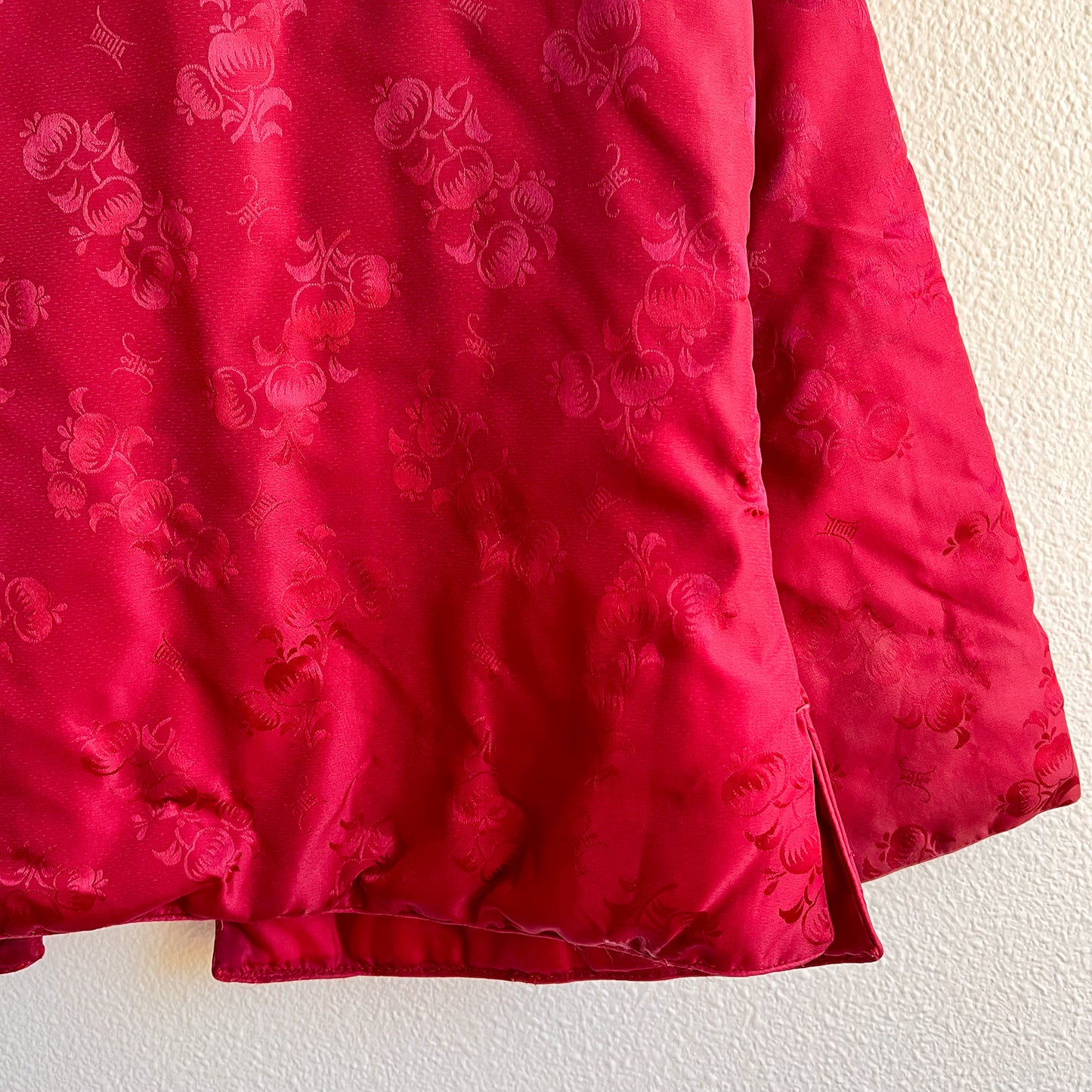 1990s Pomegranate Red Silk Jacket (M/L)