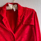 1990s Red Button Down With Horse Pattern (S/M)