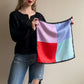 1990s Red and Blue Quad Silk Scarf