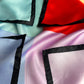 1990s Red and Blue Quad Silk Scarf