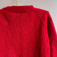 Cozy 1990s Red Cardigan With Rhinestone Buttons (M/L)