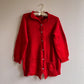 Cozy 1990s Red Cardigan With Rhinestone Buttons (M/L)