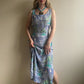 1990s Tropical Sailboat Print Midi Dress (M/L)