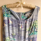 1990s Tropical Sailboat Print Midi Dress (M/L)