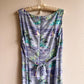 1990s Tropical Sailboat Print Midi Dress (M/L)