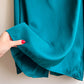 1990s Teal Blouse With Fold-Over Collar (L/XL)