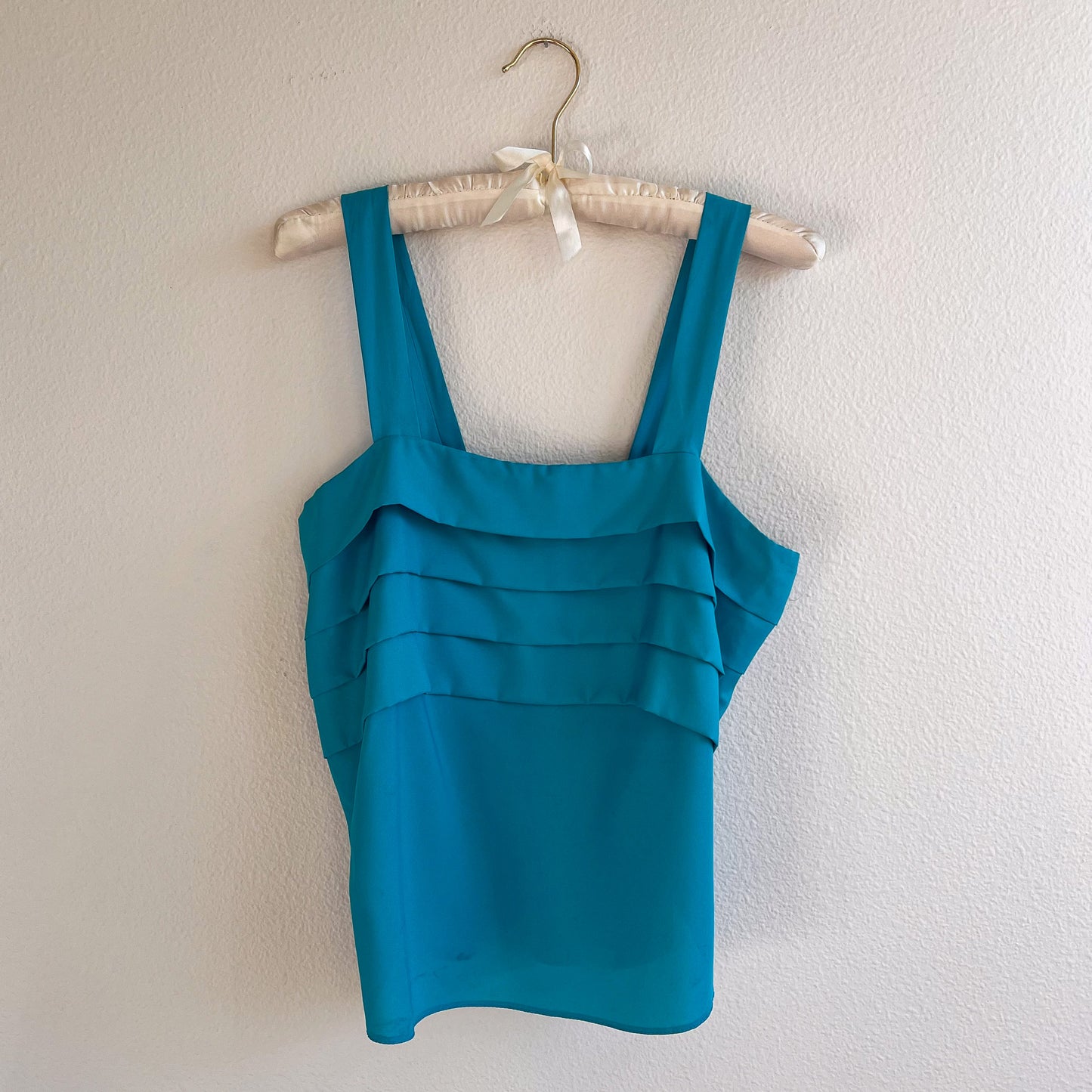 1990s Turquoise Pleated Cami (M)