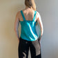 1990s Turquoise Pleated Cami (M)