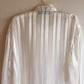 Sheer 1990s White Blouse With Gold Threading (L/XL)
