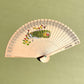 1990s Laser Cut Wood Fan With Printed Peacock