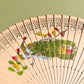 1990s Laser Cut Wood Fan With Printed Peacock