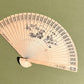 1990s Laser Cut Wood Fan With Printed Peacock