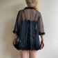 Deadstock 1960s Black Baby Doll Slip With Robe (M/L)