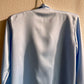 Deadstock 1980s Soft Blue Satin Blouse (XS/S)