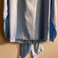 Deadstock 1980s Soft Blue Satin Blouse (XS/S)