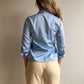 Deadstock 1980s Soft Blue Satin Blouse (XS/S)