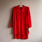 Deadstock 1980s Red Buttoned Collar Dress (L/XL)