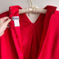 Deadstock 1980s Red Buttoned Collar Dress (L/XL)