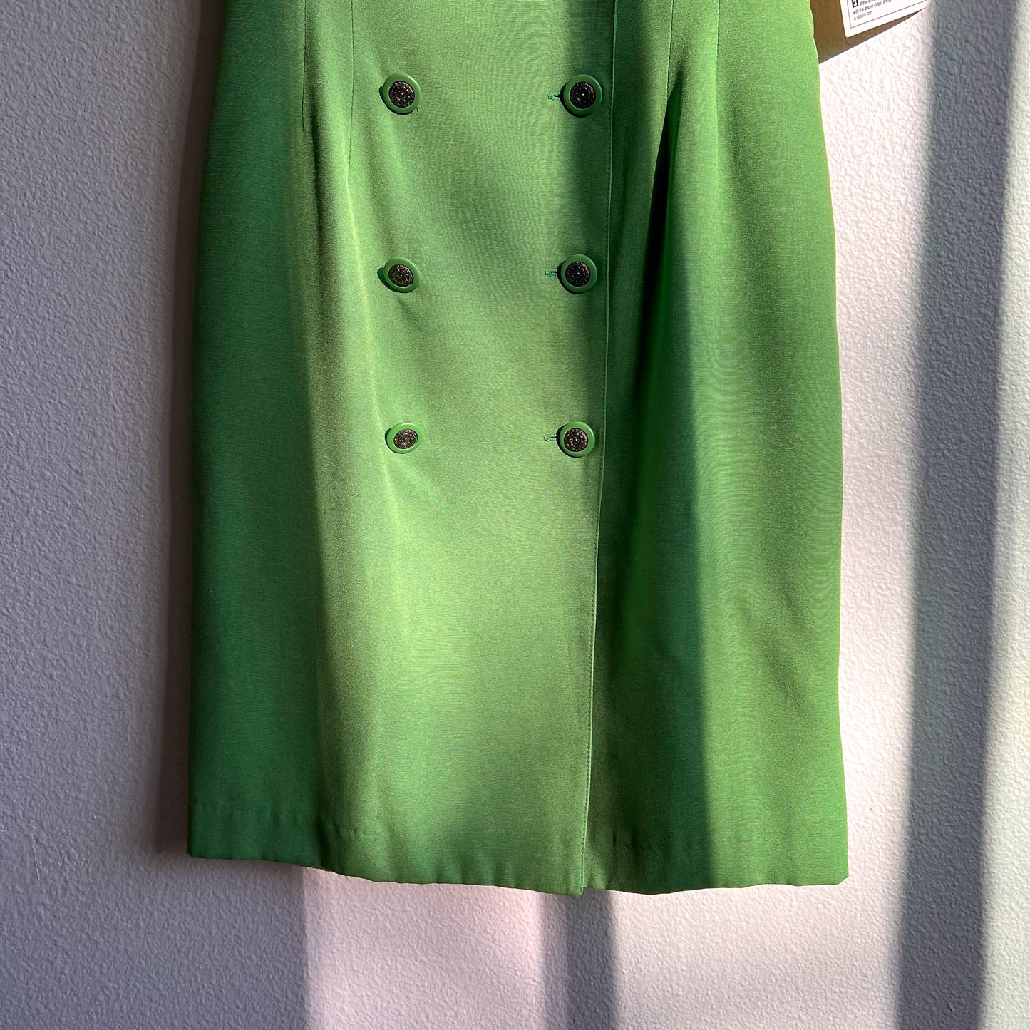 Deadstock 1990s Double Breasted Green Dress (S/M)