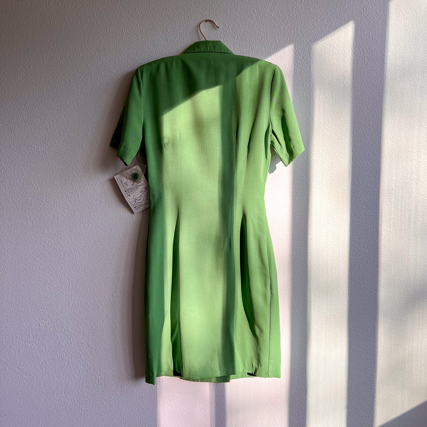 Deadstock 1990s Double Breasted Green Dress (S/M)