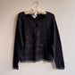 Deadstock 1990s Black Cardigan With Embroidery (M/L)