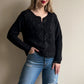 Deadstock 1990s Black Cardigan With Embroidery (M/L)