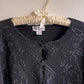 Deadstock 1990s Black Cardigan With Embroidery (M/L)
